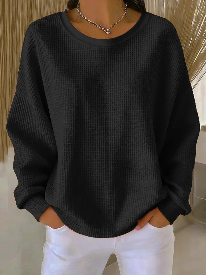 Maglione da donna in maglia, vestibilità comoda