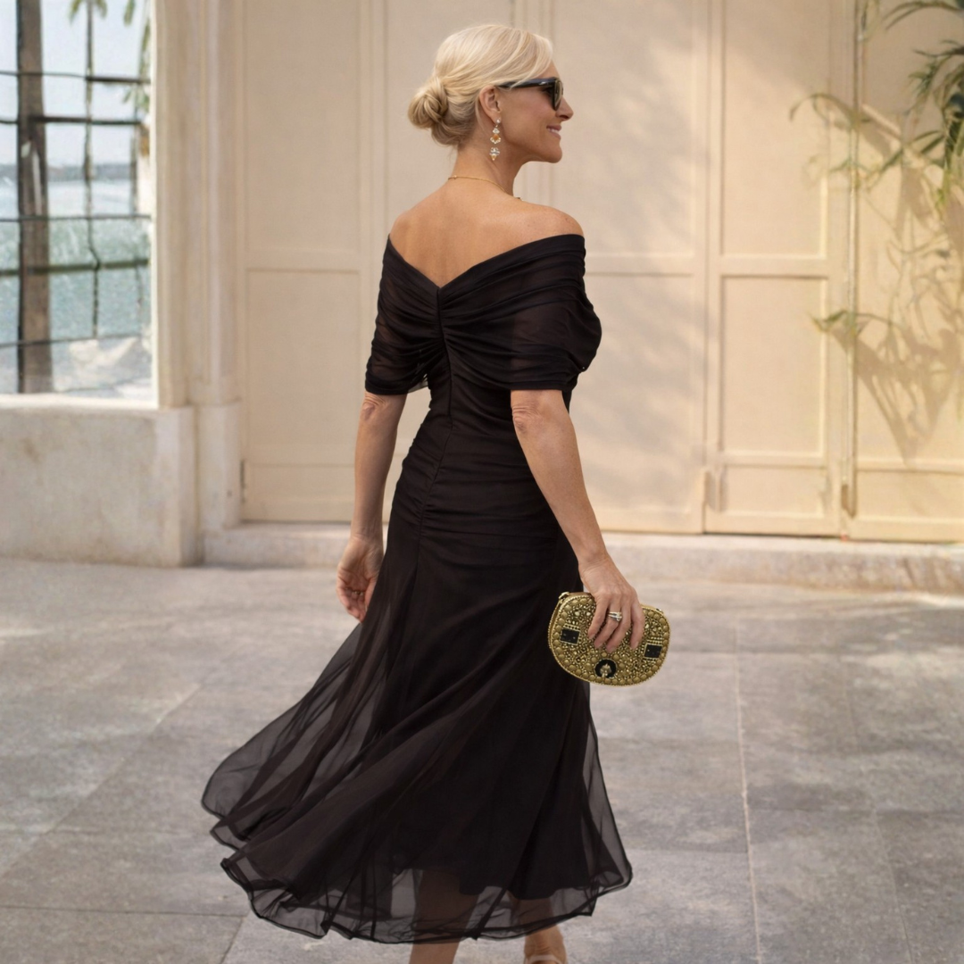Long Wrap Dress for Women in Tulle