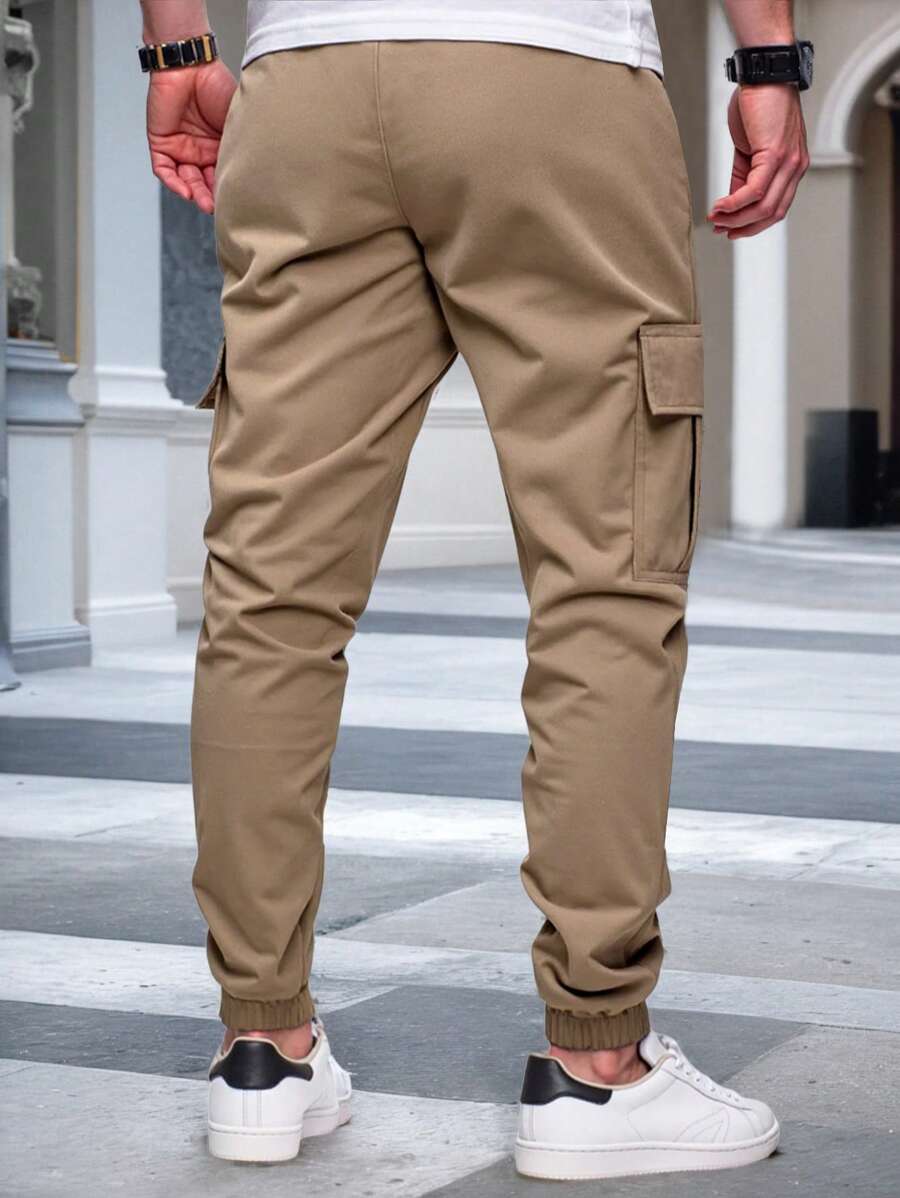 Men's Light Cargo Joggers With Pockets