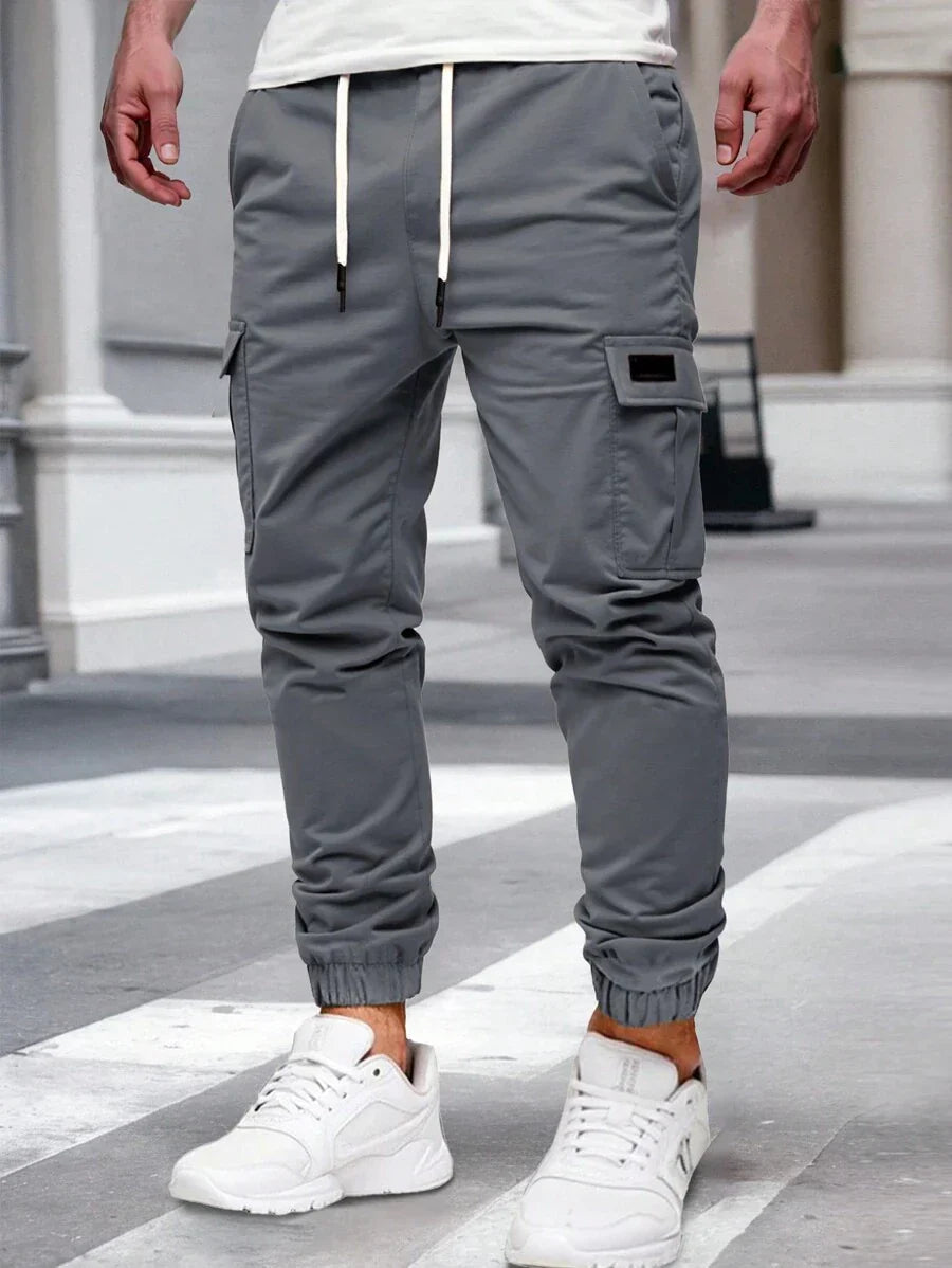 Men's Light Cargo Joggers With Pockets