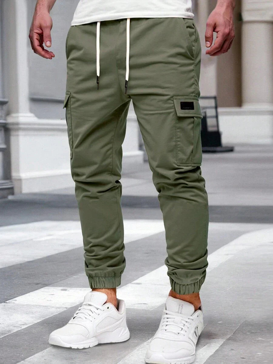 Men's Light Cargo Joggers With Pockets