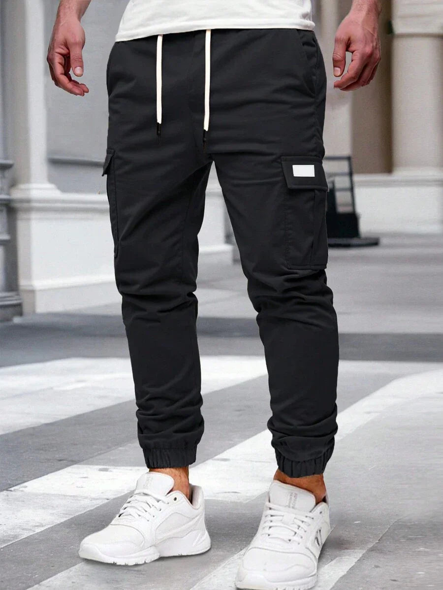 Men's Light Cargo Joggers With Pockets