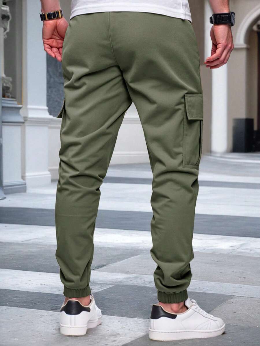 Men's Light Cargo Joggers With Pockets