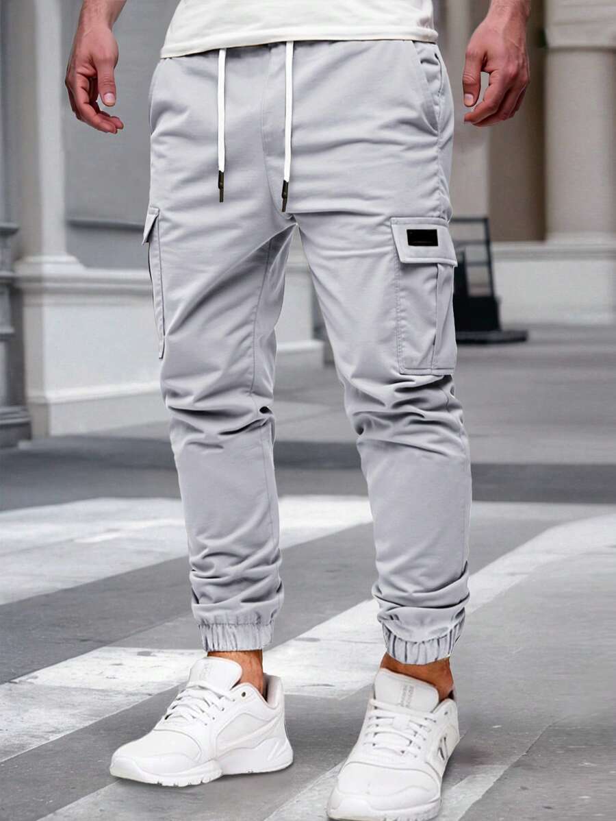 Men's Light Cargo Joggers With Pockets