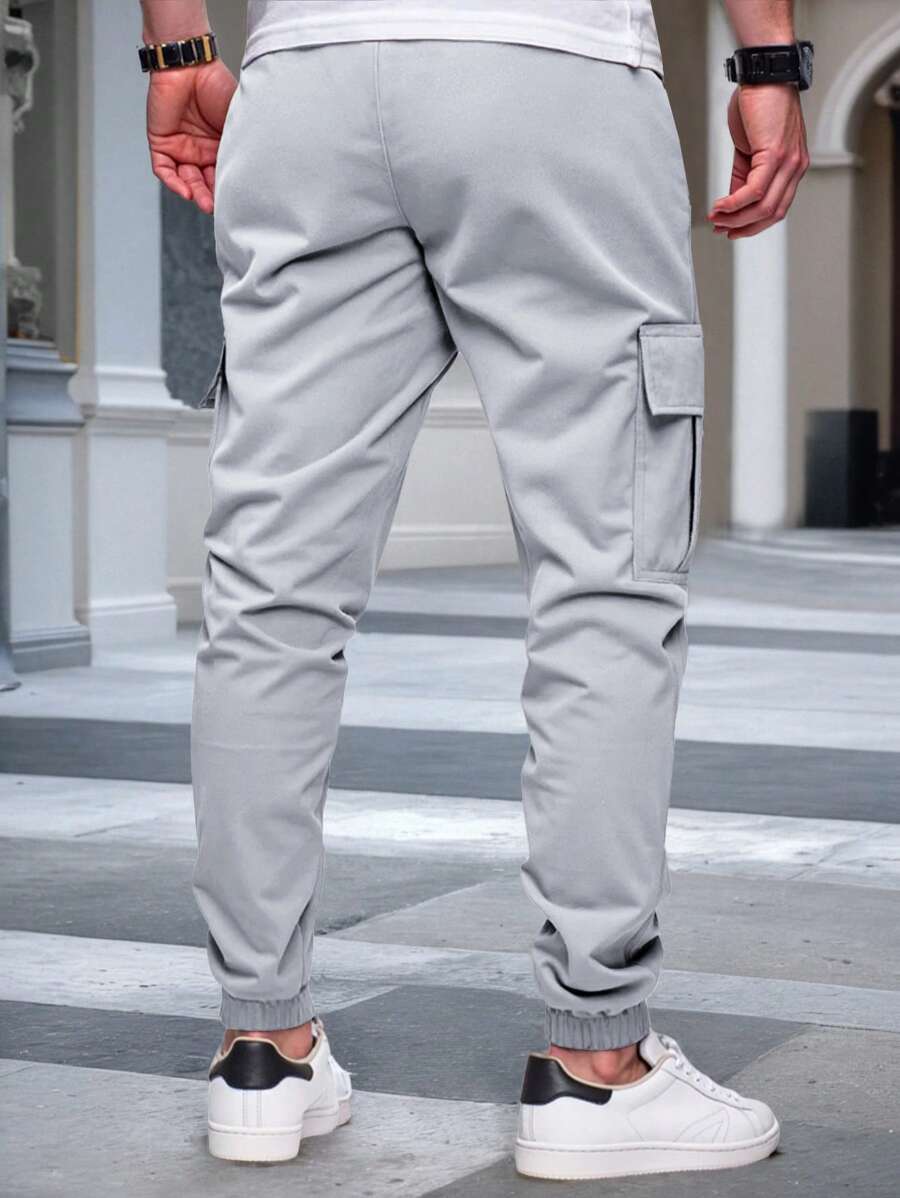 Men's Light Cargo Joggers With Pockets