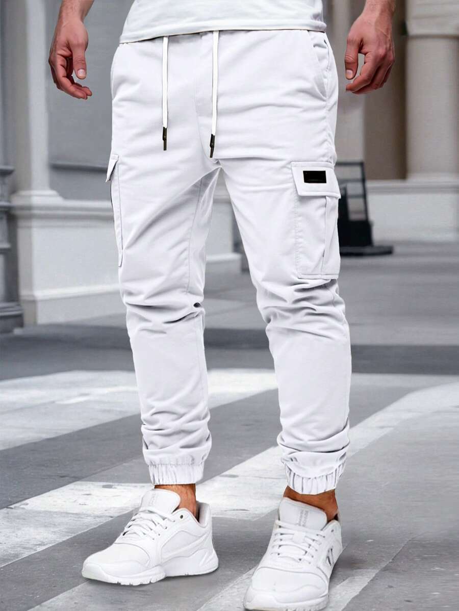 Men's Light Cargo Joggers With Pockets