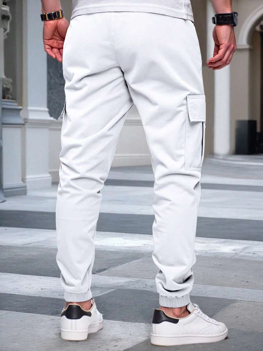 Men's Light Cargo Joggers With Pockets