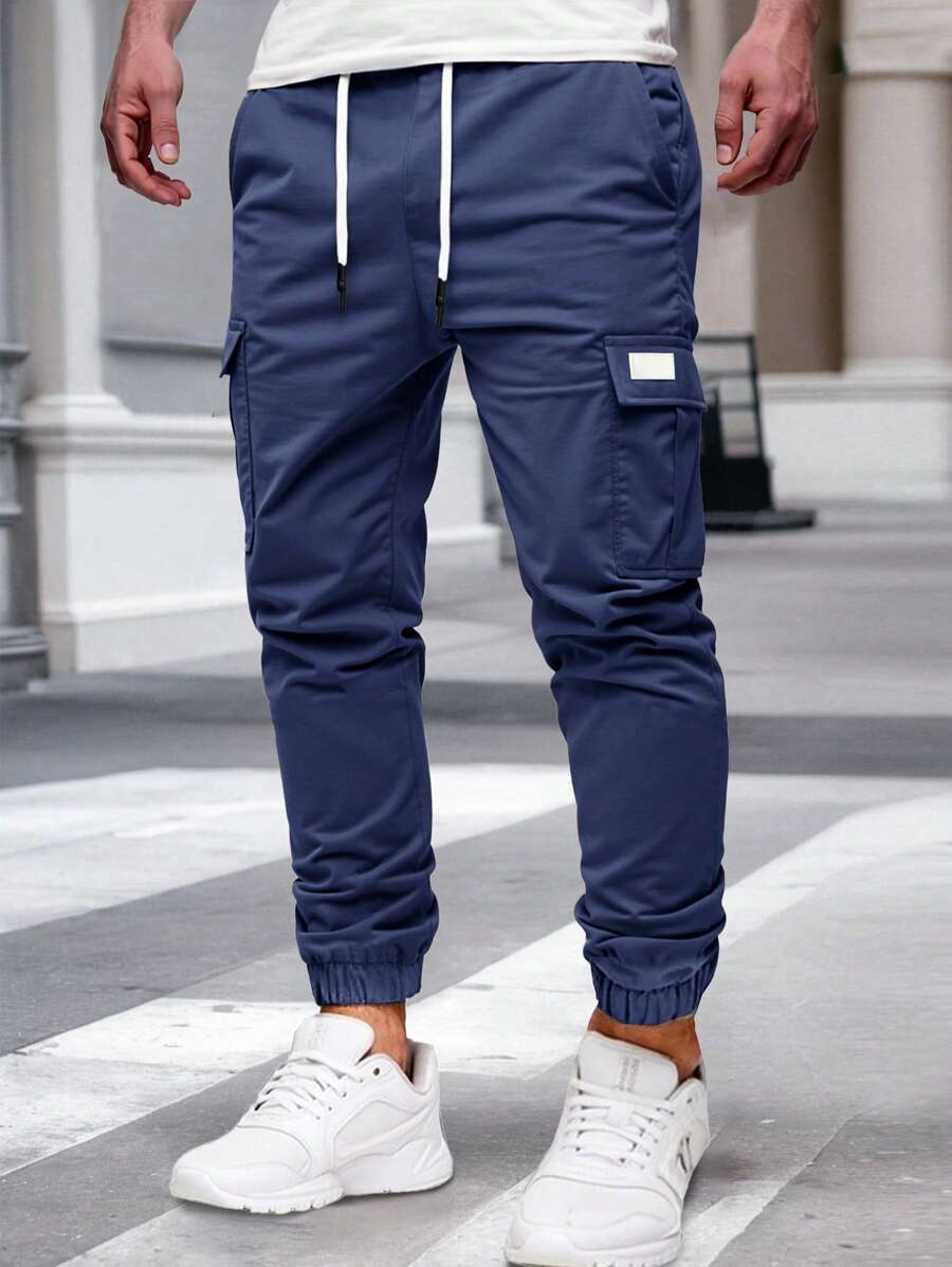Men's Light Cargo Joggers With Pockets