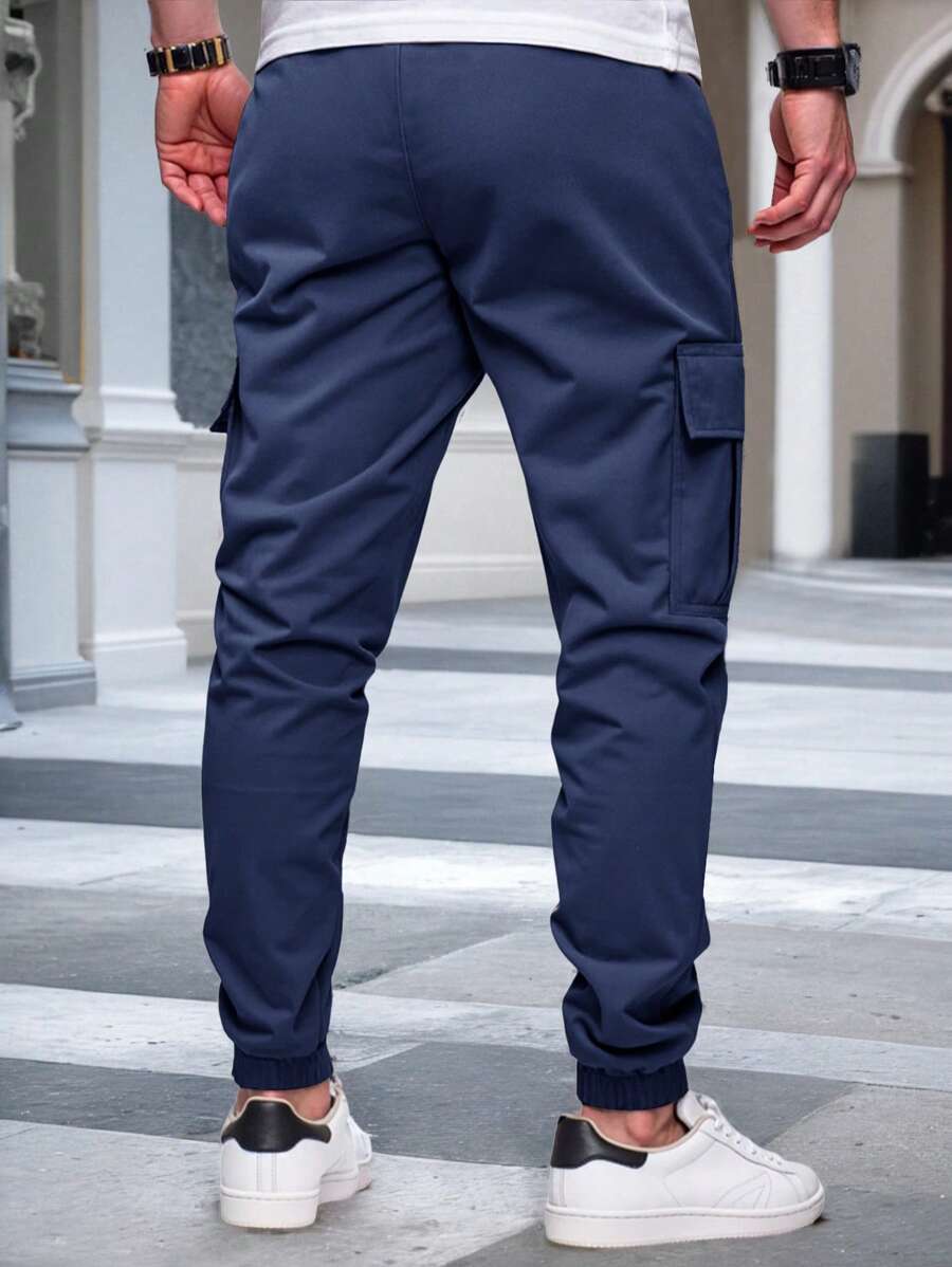 Men's Light Cargo Joggers With Pockets