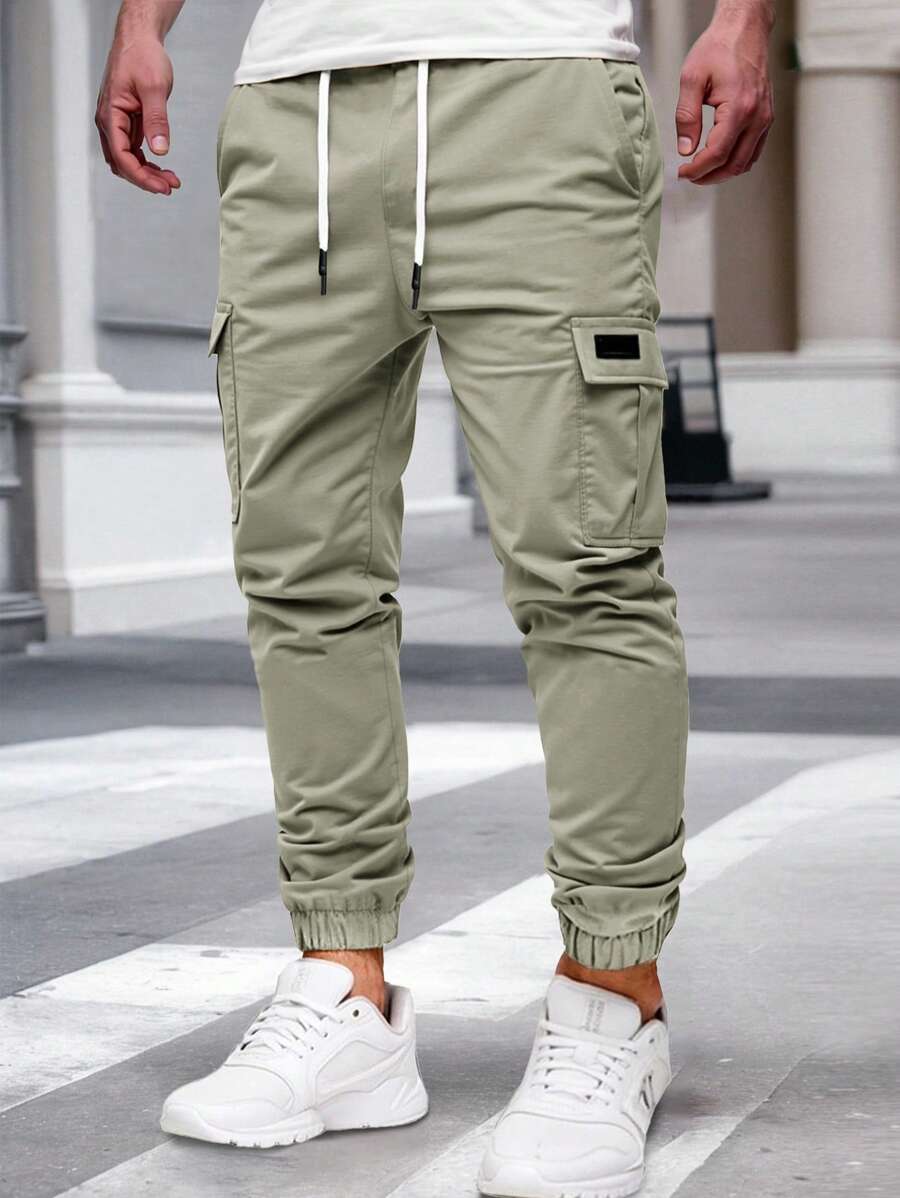 Men's Light Cargo Joggers With Pockets