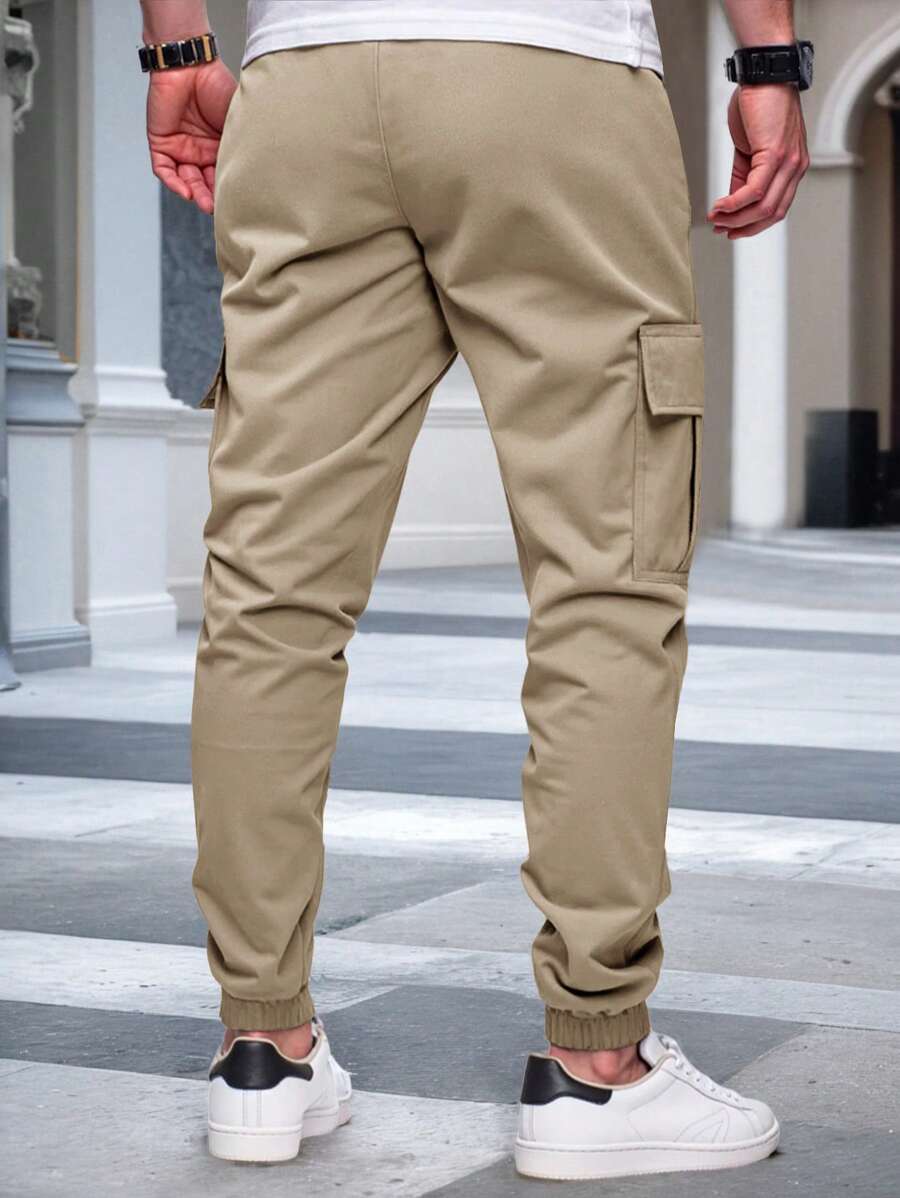 Men's Light Cargo Joggers With Pockets