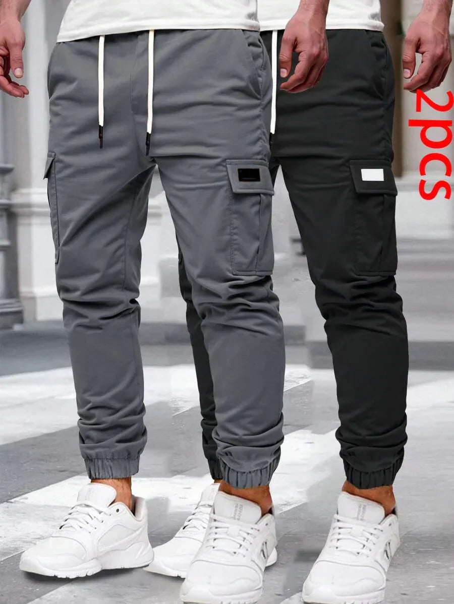 Men's Light Cargo Joggers With Pockets
