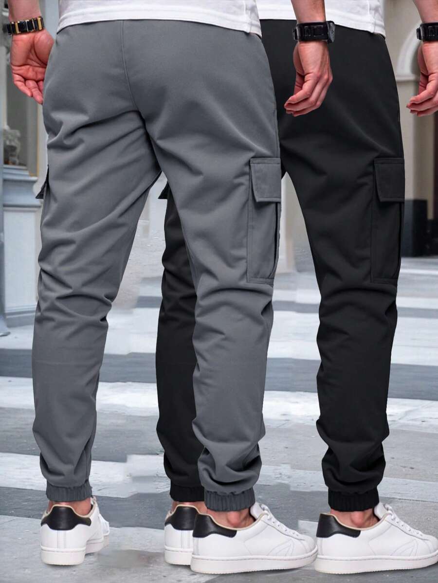 Men's Light Cargo Joggers With Pockets