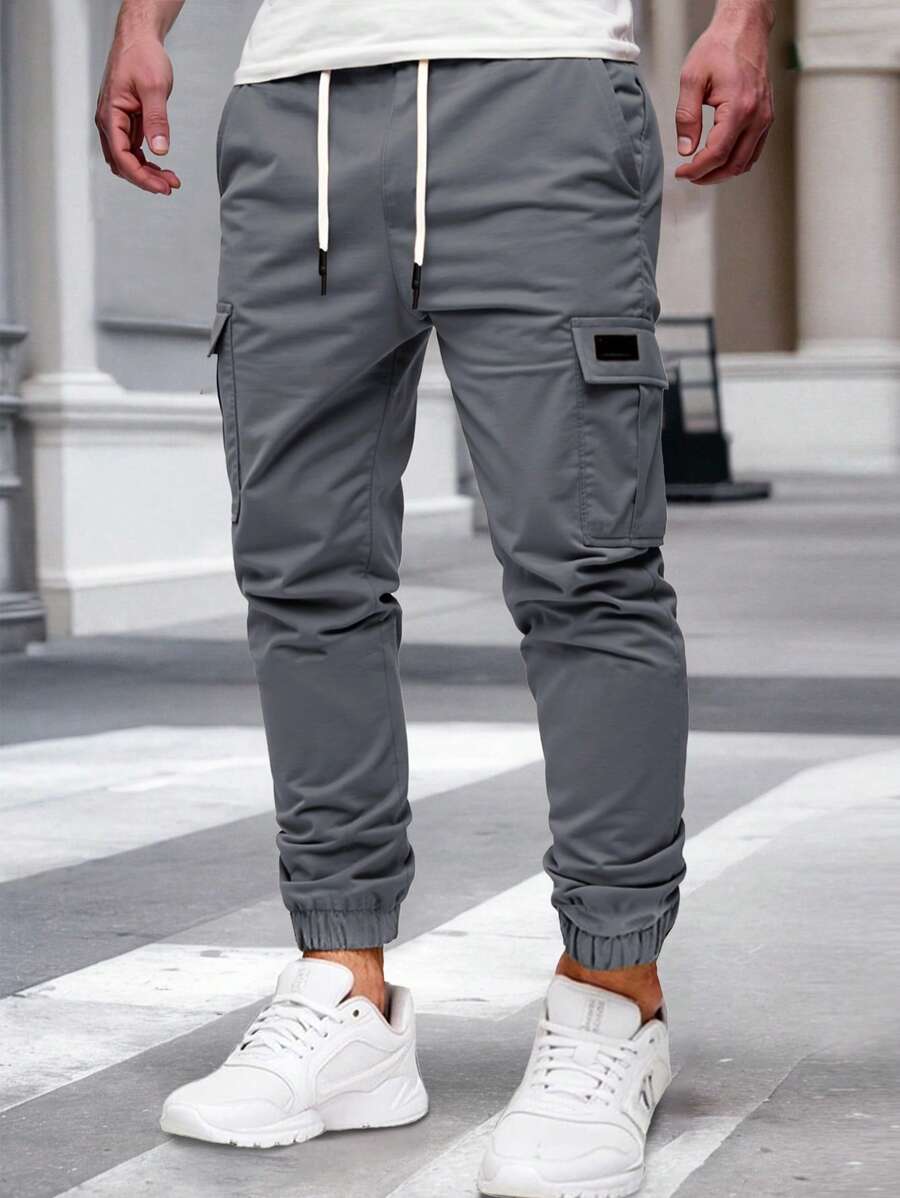 Men's Light Cargo Joggers With Pockets