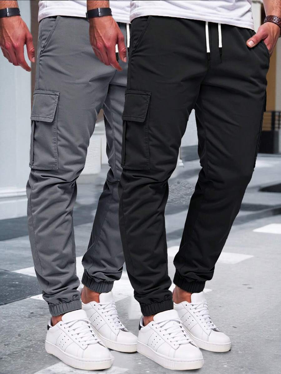 Men's Light Cargo Joggers With Pockets