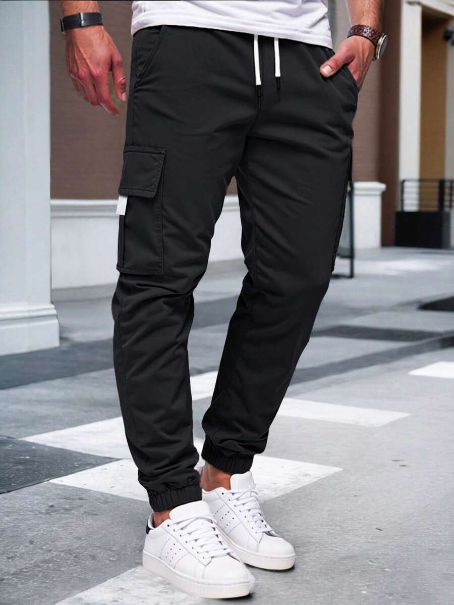 Men's Light Cargo Joggers With Pockets