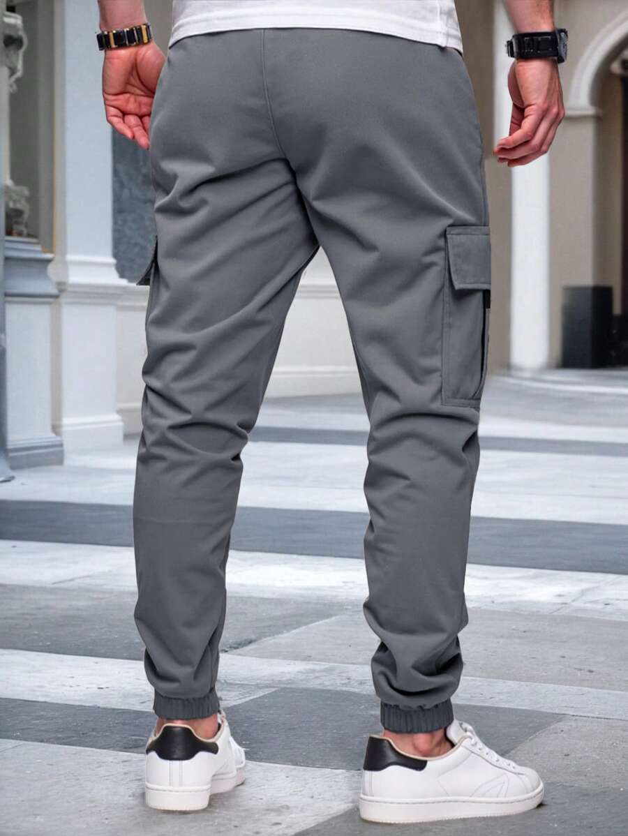 Men's Light Cargo Joggers With Pockets