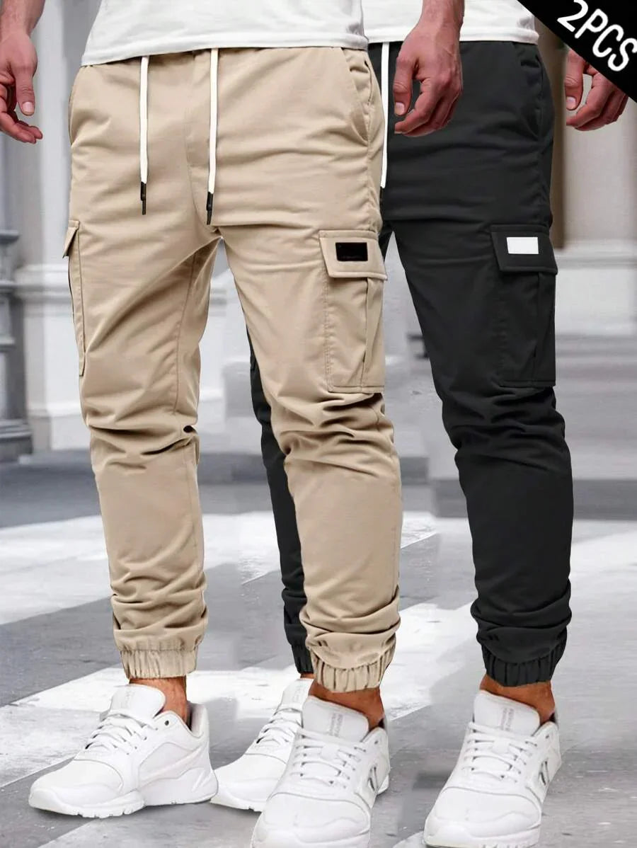 Men's Light Cargo Joggers With Pockets