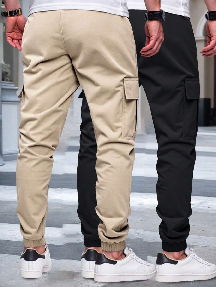 Men's Light Cargo Joggers With Pockets