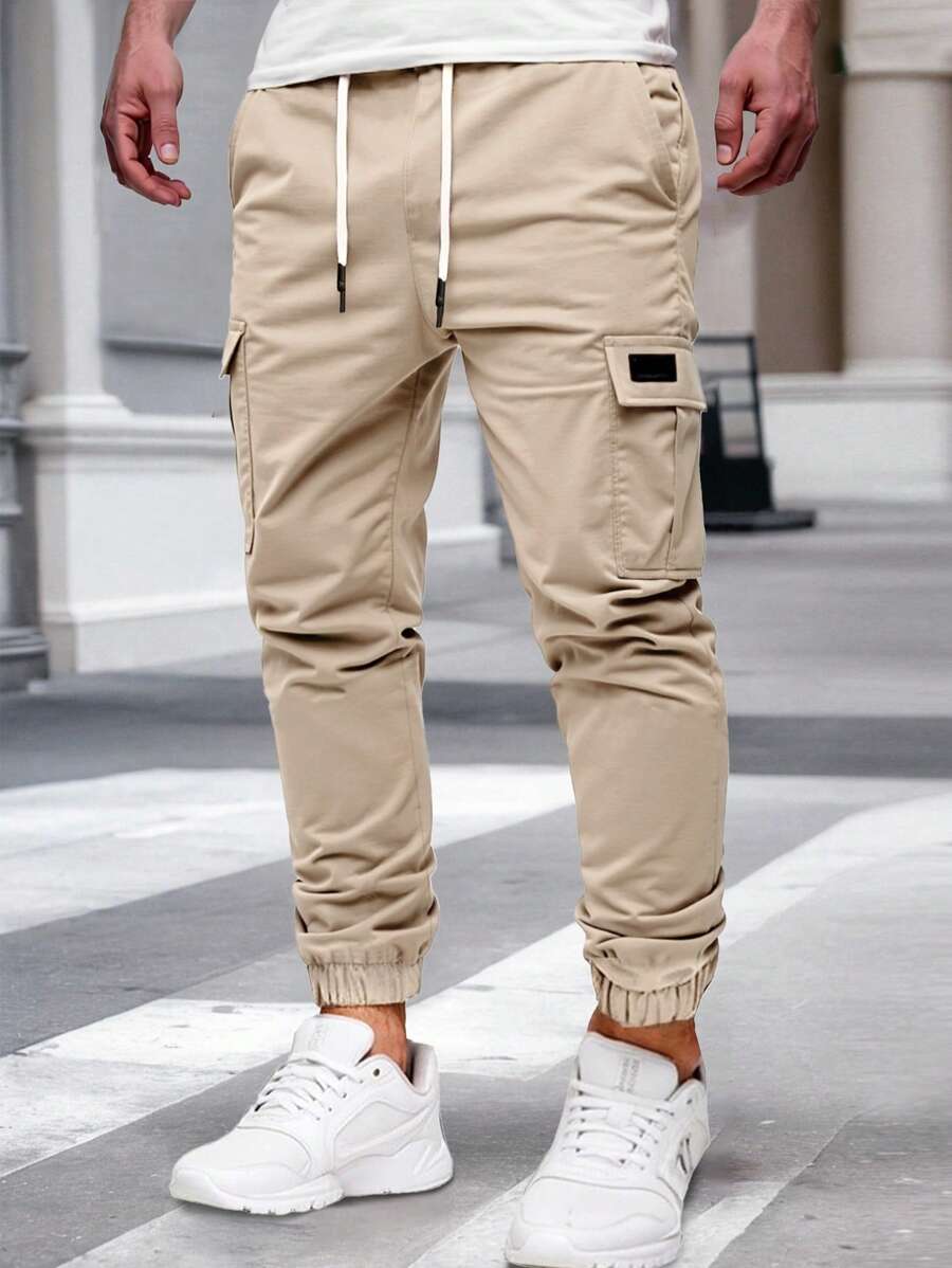 Men's Light Cargo Joggers With Pockets