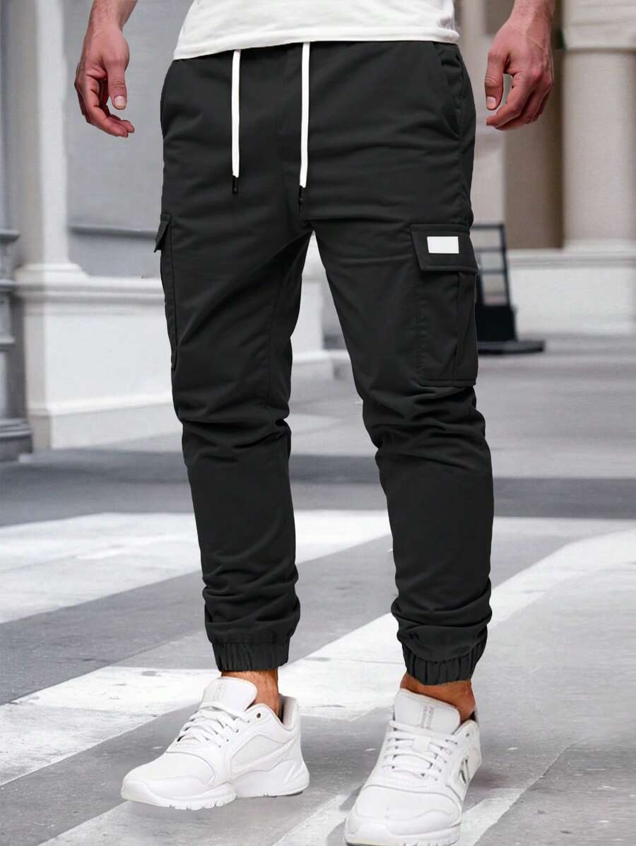 Men's Light Cargo Joggers With Pockets
