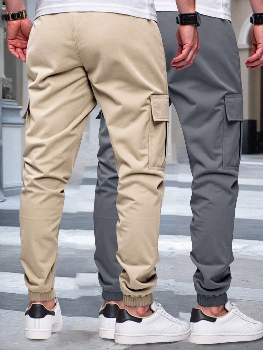 Men's Light Cargo Joggers With Pockets