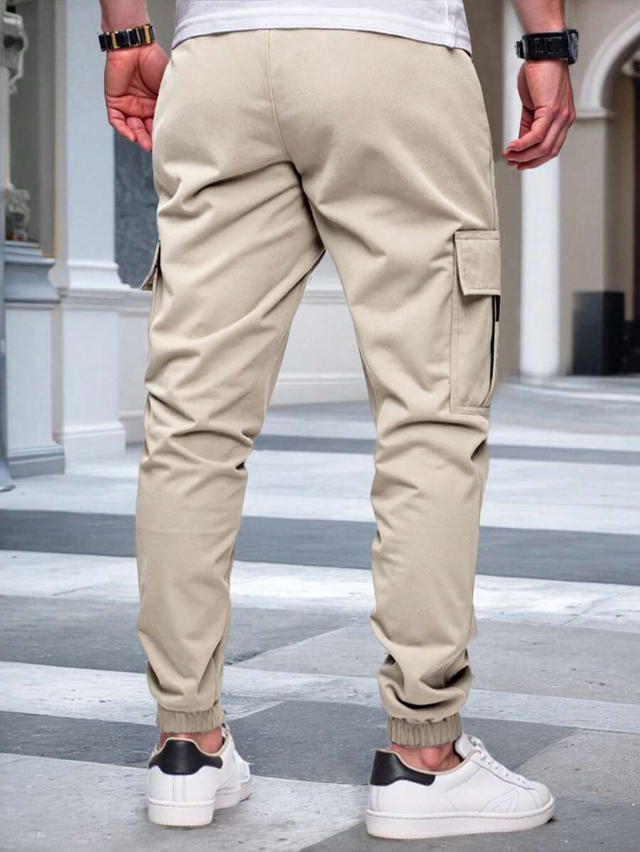 Men's Light Cargo Joggers With Pockets