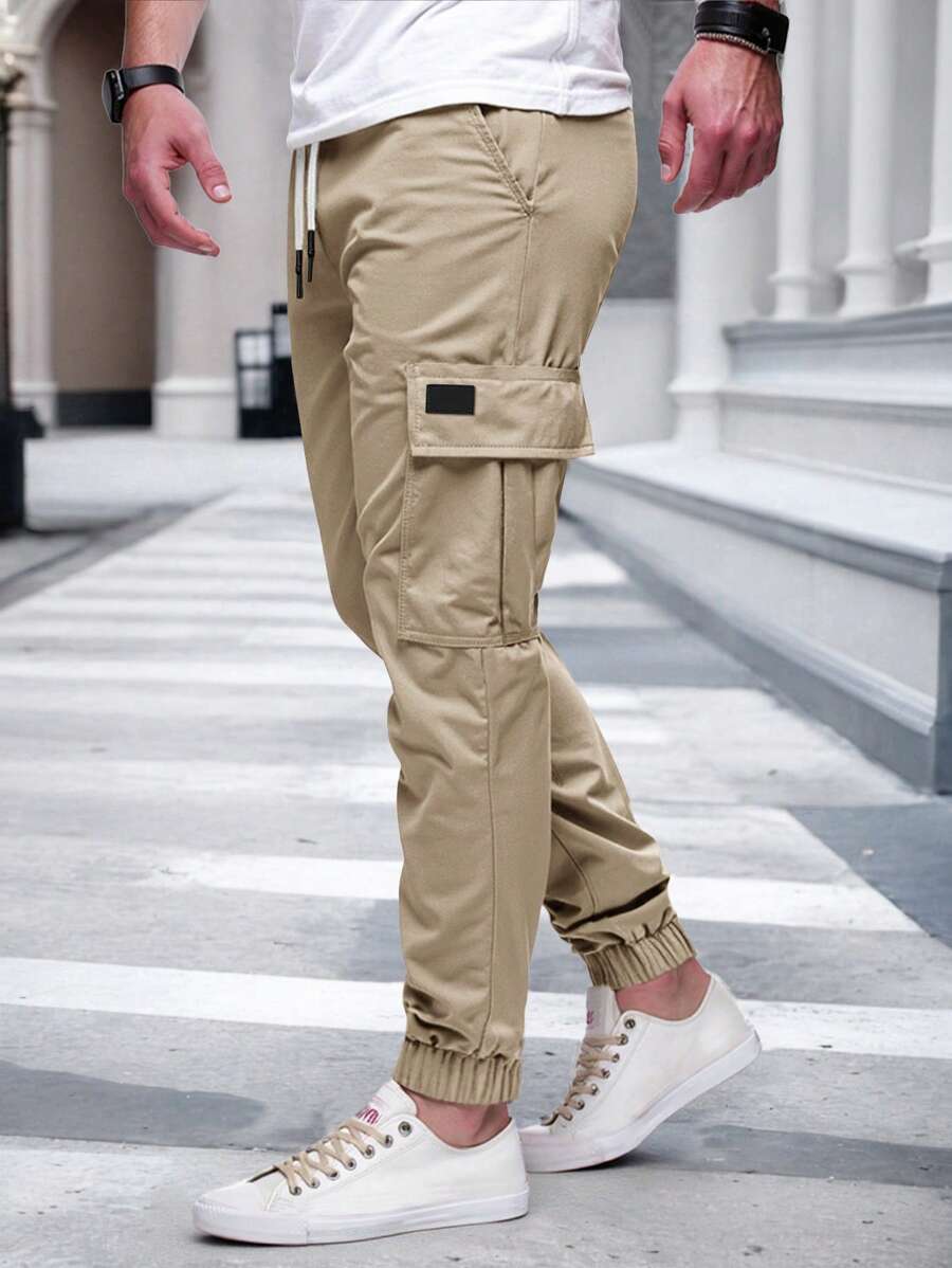 Men's Light Cargo Joggers With Pockets