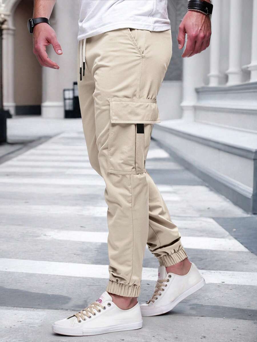 Men's Light Cargo Joggers With Pockets