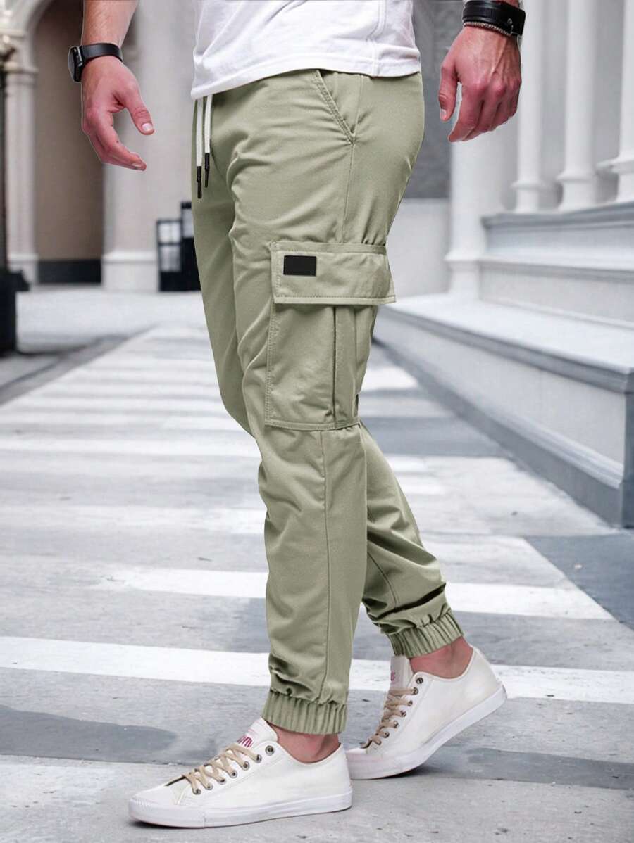 Men's Light Cargo Joggers With Pockets
