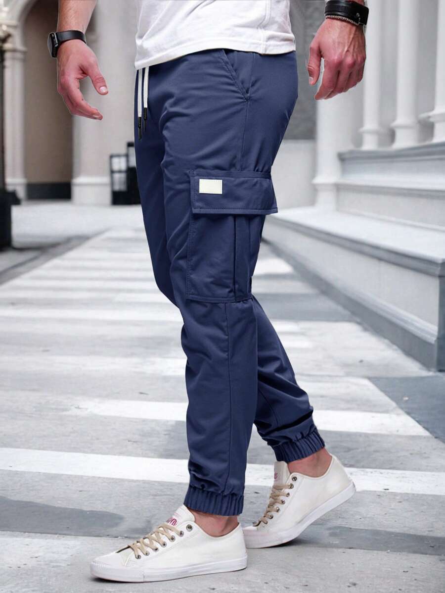 Men's Light Cargo Joggers With Pockets