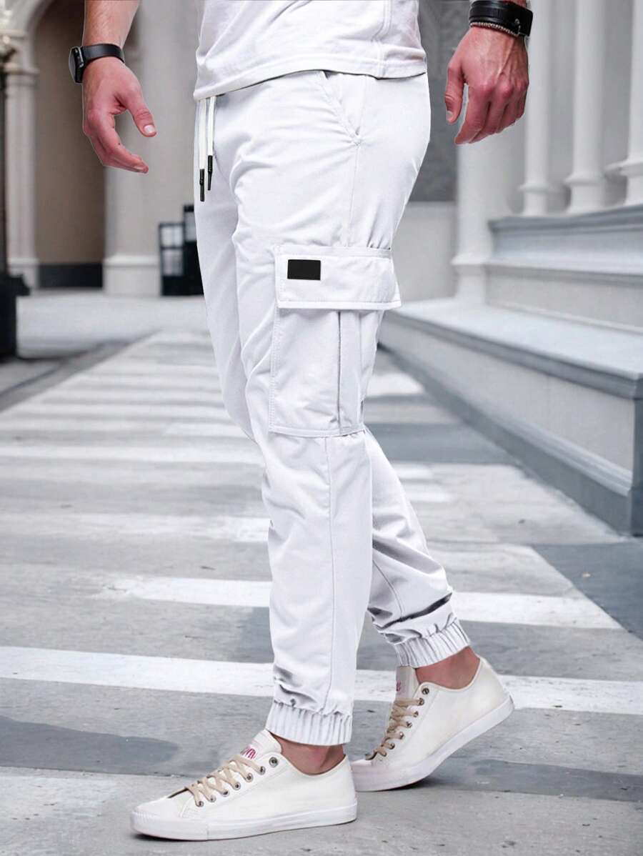 Men's Light Cargo Joggers With Pockets