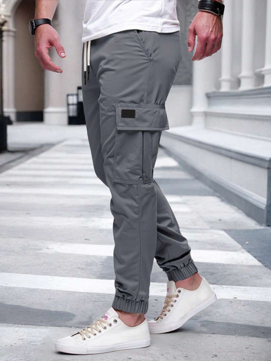 Men's Light Cargo Joggers With Pockets