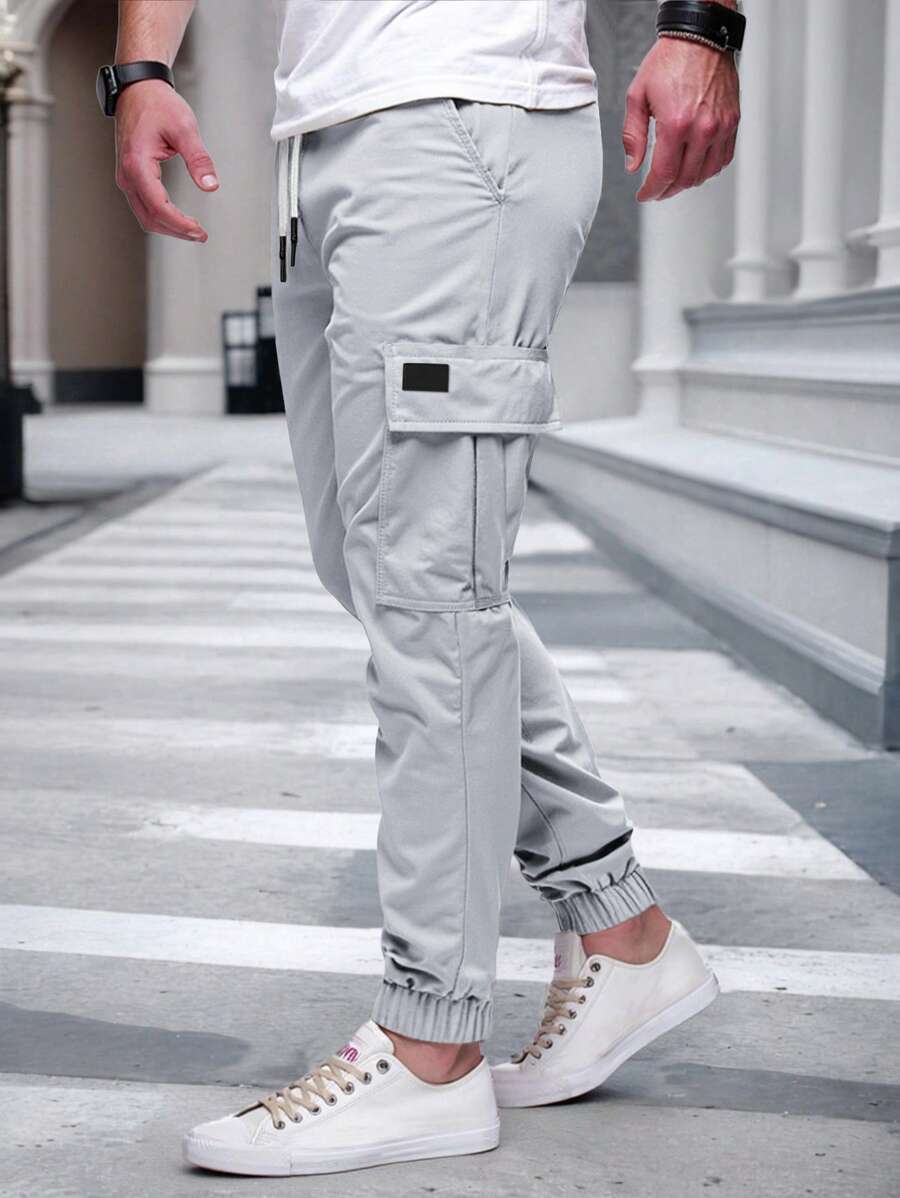 Men's Light Cargo Joggers With Pockets
