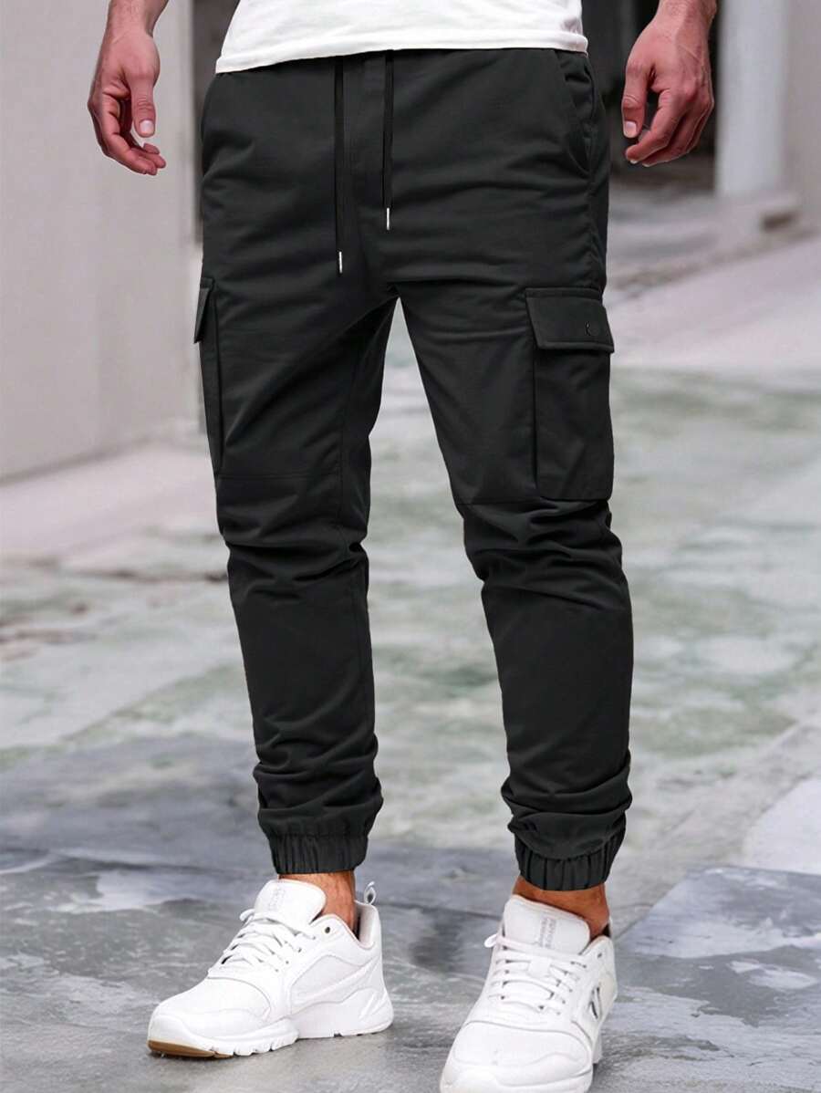 Men's Light Cargo Joggers With Pockets