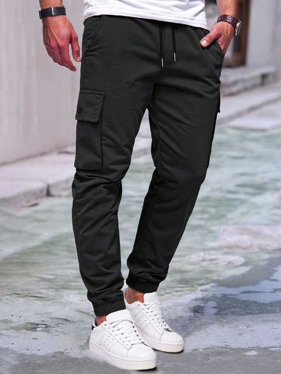 Men's Light Cargo Joggers With Pockets