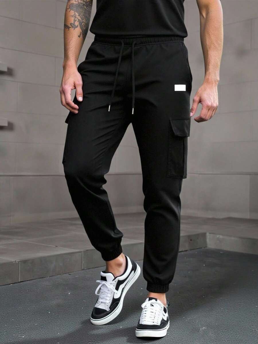 Men's Light Cargo Joggers With Pockets