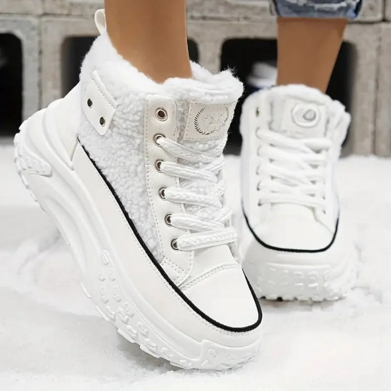 Women's Winter Lace-Up Boots, Fur Lined