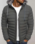 Men's Winter Hooded Puffer Jacket, Lightweight