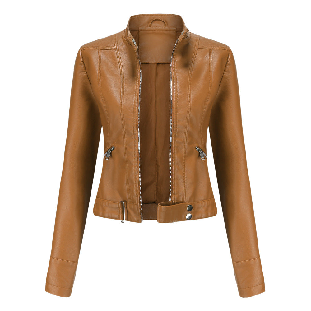Women's Elegant Leather Jacket Winter