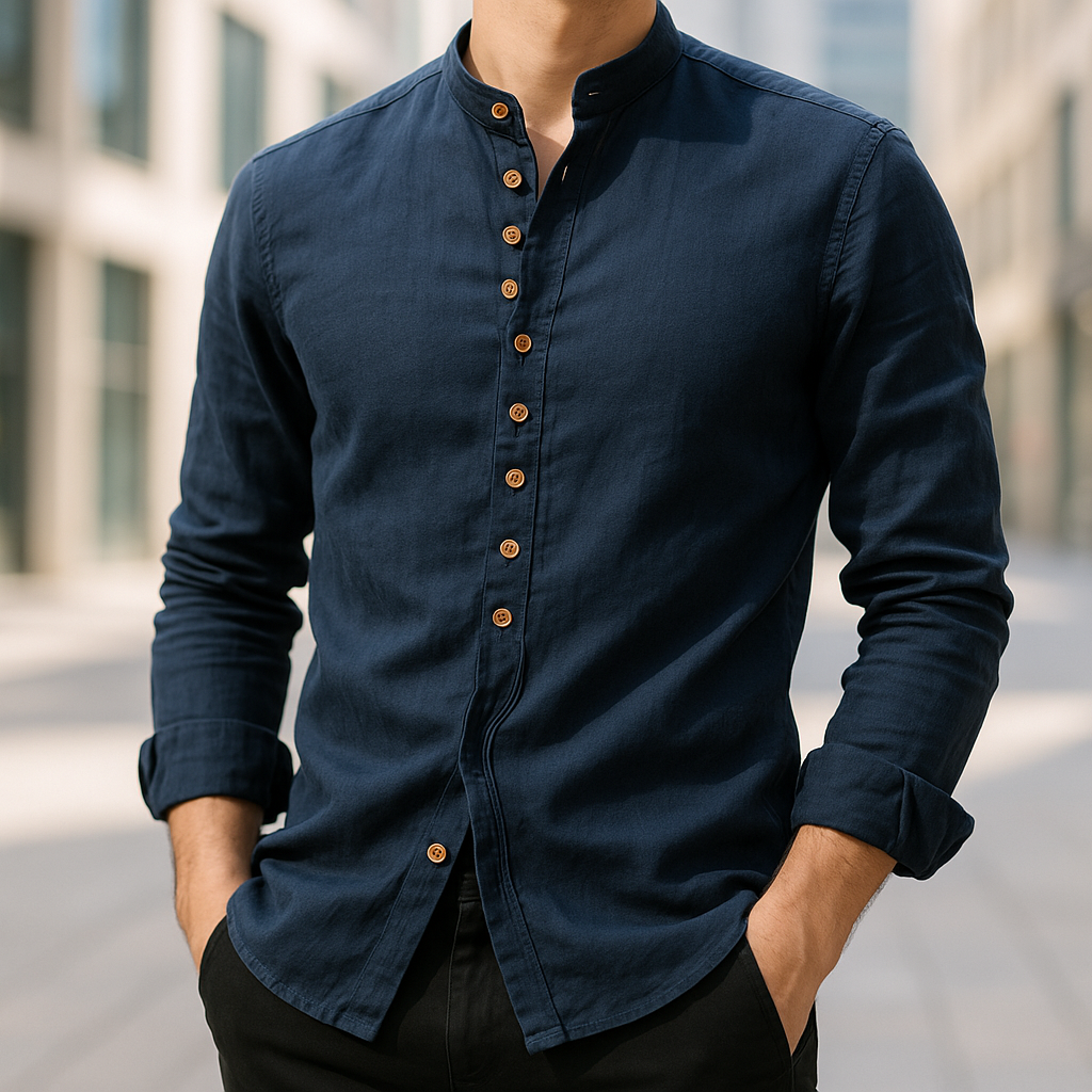 Men's Linen And Cotton Shirt