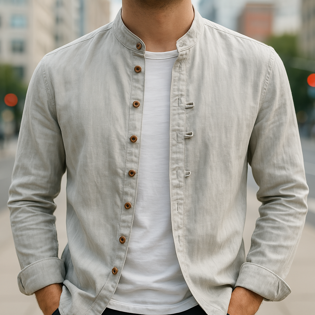 Men's Linen And Cotton Shirt