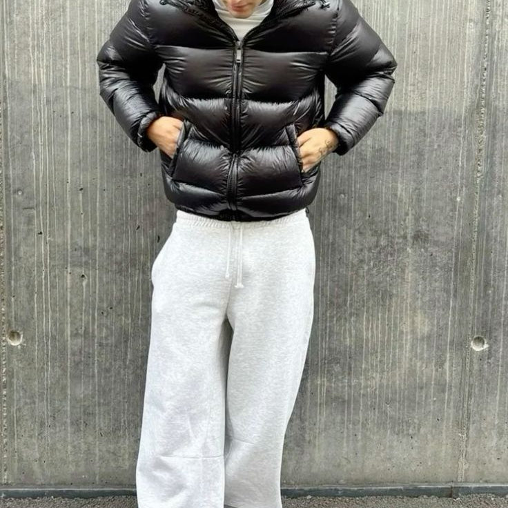 Men's Winter Quilted Puffer Jacket, Sherpa Lined and Hooded