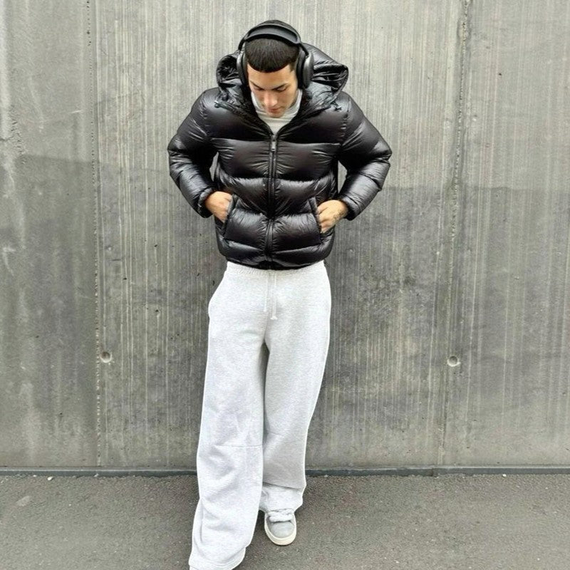 Men's Winter Puffer Jacket, Hooded and Quilted