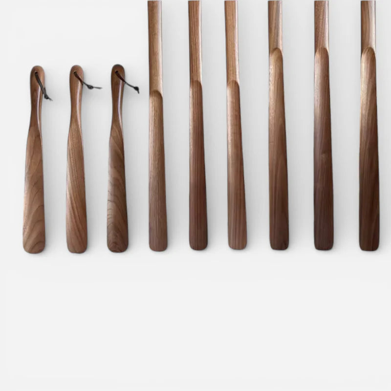 Premium Wooden Shoe Horn – Heel Comfort & Multiple Sizes