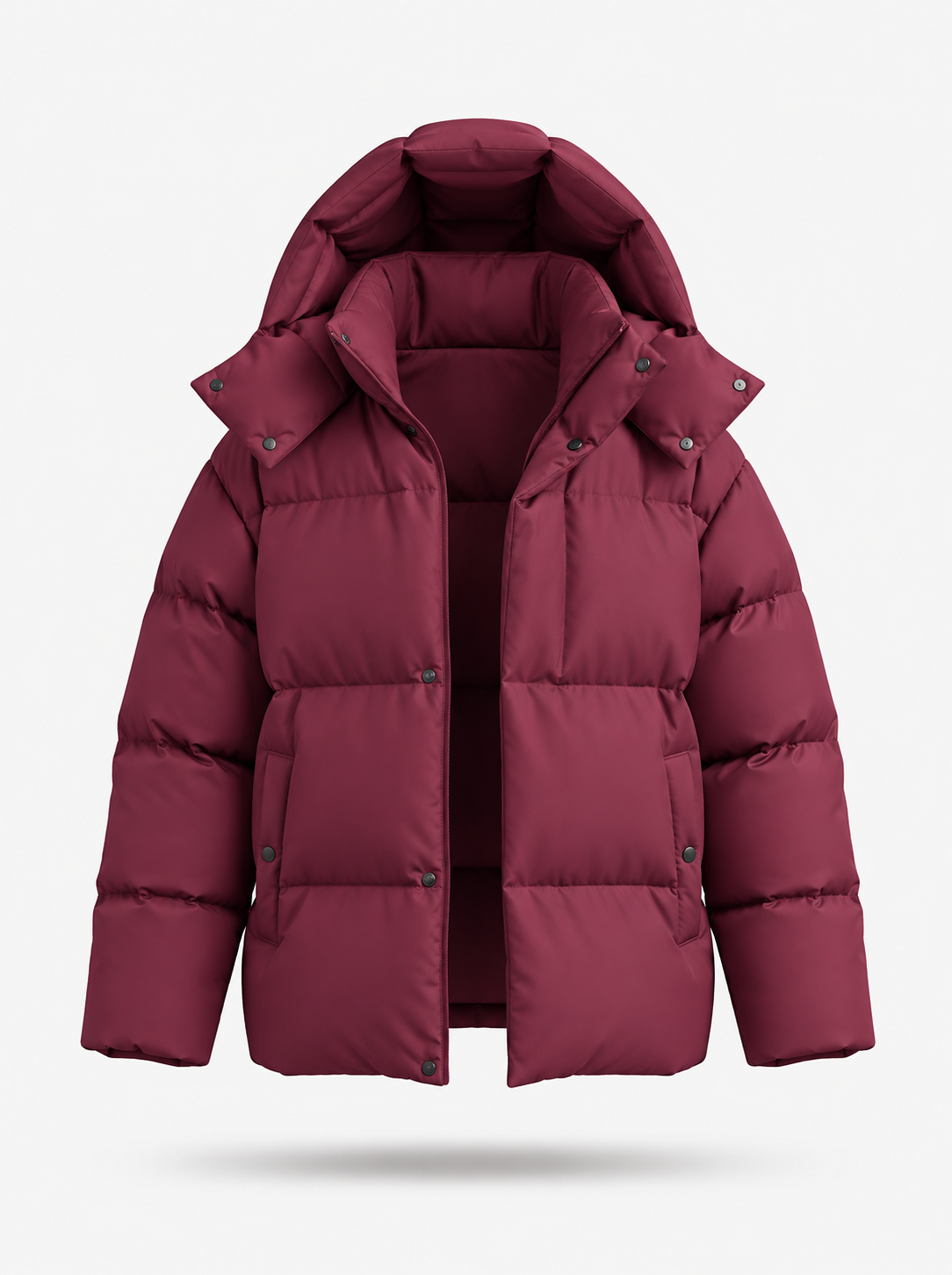 Women's Winter Hooded Puffer Jacket, Relaxed Fit