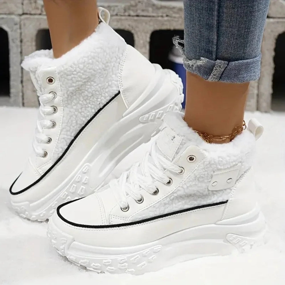 Women's Winter Lace-Up Boots, Fur Lined