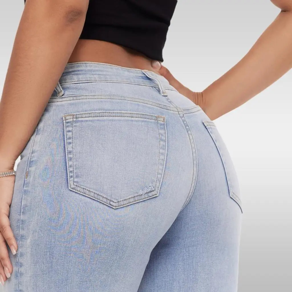 BBL Jeans- Mid-Low Rise Stretch Wide-Leg Jeans