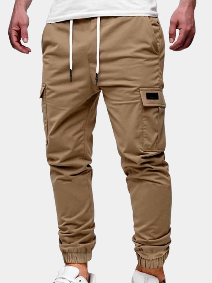 Men's Light Cargo Joggers With Pockets