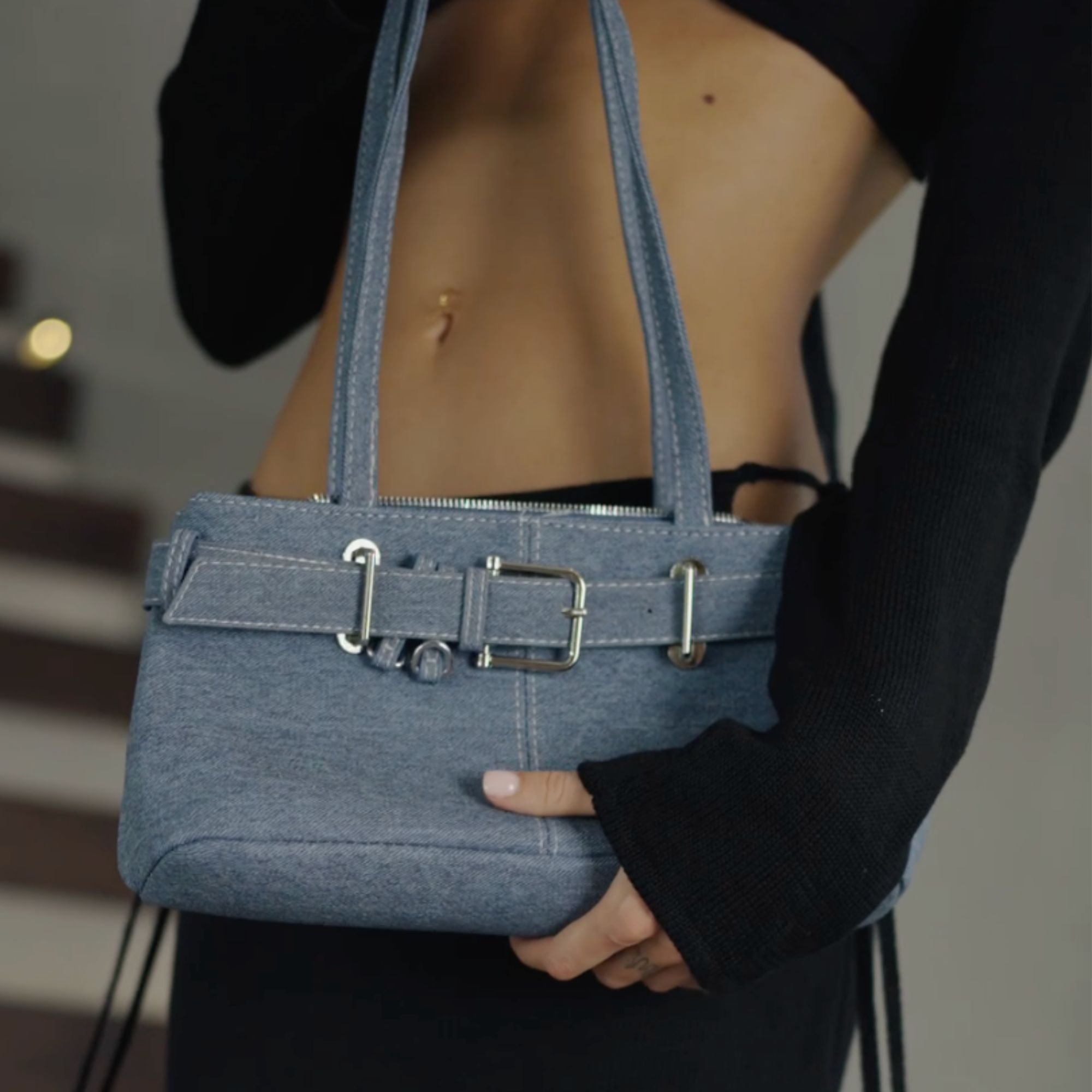 Noemie Denim Bag